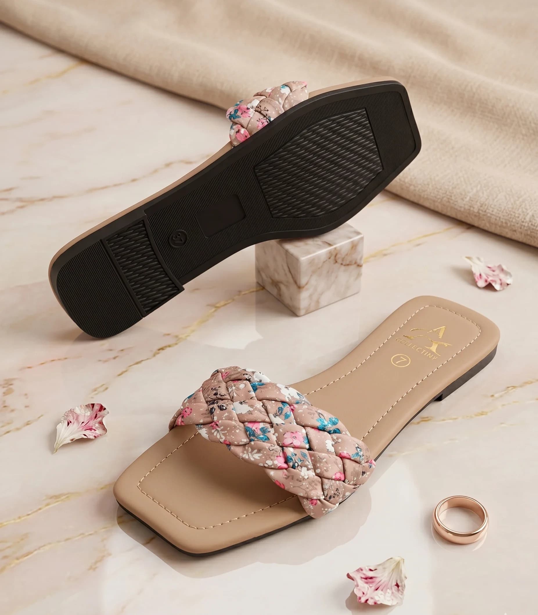 Gulnaar Woven Flats Pink